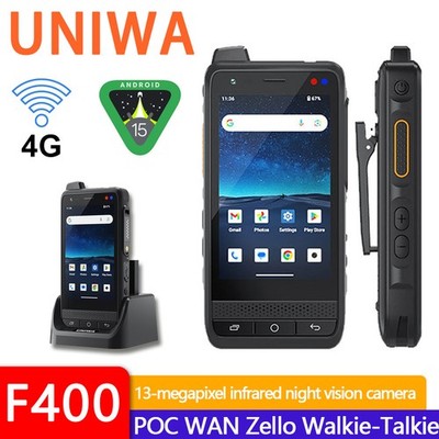 UNIWA F400 Rugged 4G Zello POC Walkie Talkie PDA Android 15 Handy POC SOS NFC