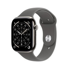 Apple Watch Series 11 GPS Cellular 42mm Titanium Case with Stone Gray Band -