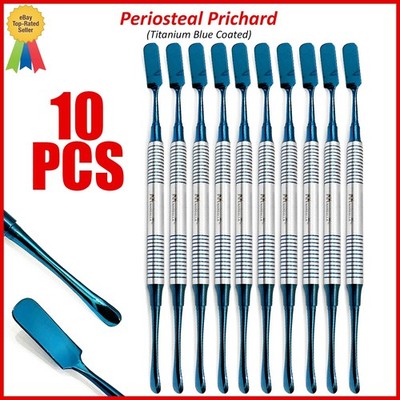 Dental Periosteal Elevator Prichard Blue Titanium Coated Double Ended German Gr