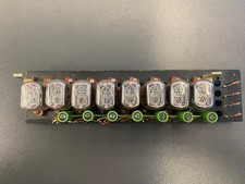 IN-12B nixie tubes 8 pcs board with socket. Tested. NOS Lot of 1.