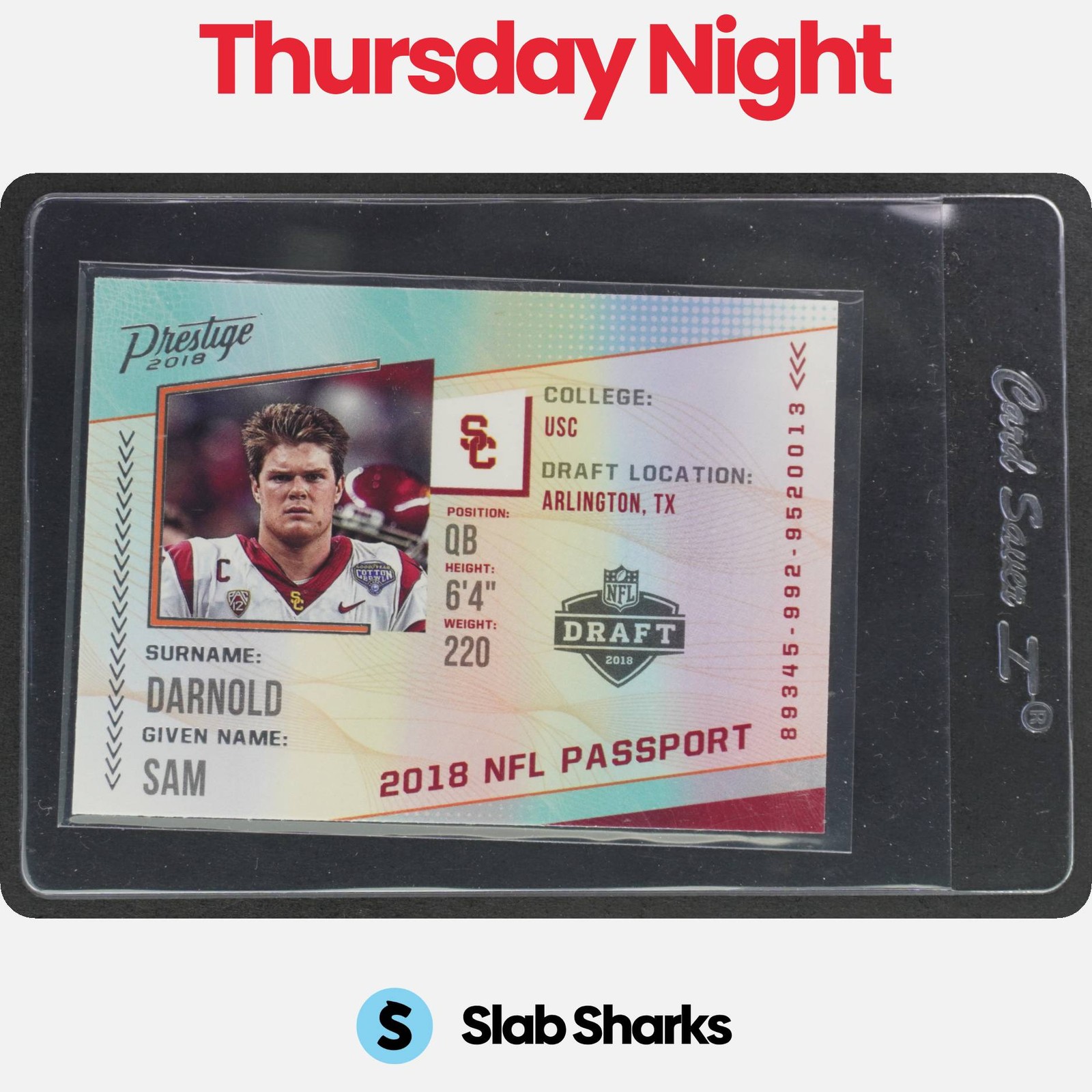 Sam Darnold Panini Prestige NFL Passport #PPSD Base