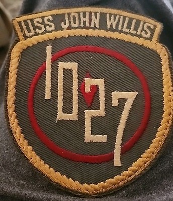 Vintage US Navy USS John Willis DE-1027 Destroyer Escort Ship Patch