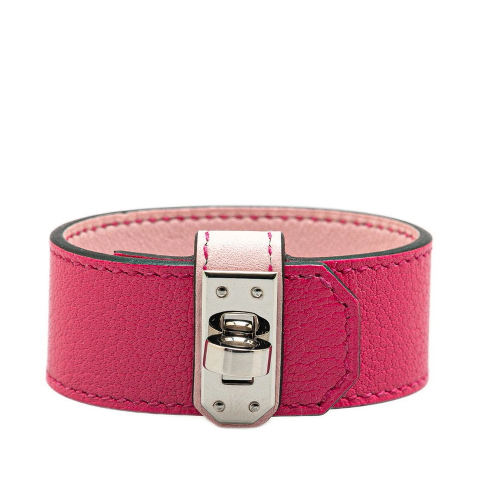 HERMÈS Hermes Kelly Twist PM Bracciale Rosa Shocking Chevre Metallo Donna HERMES GZl18ejc