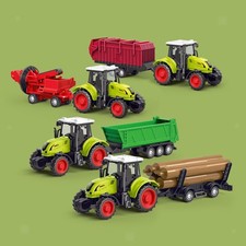 Jouet de camion tracteur agricole à collectionner, Push and Go pour 3 ans et