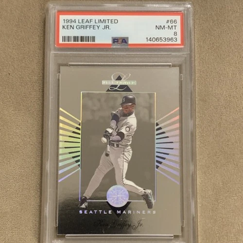 Leaf 1994 Limited Ken Griffey Jr #66 PSA 8 Seattle Mariners Baseball Card