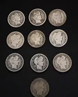 10 Silver Barber Dimes