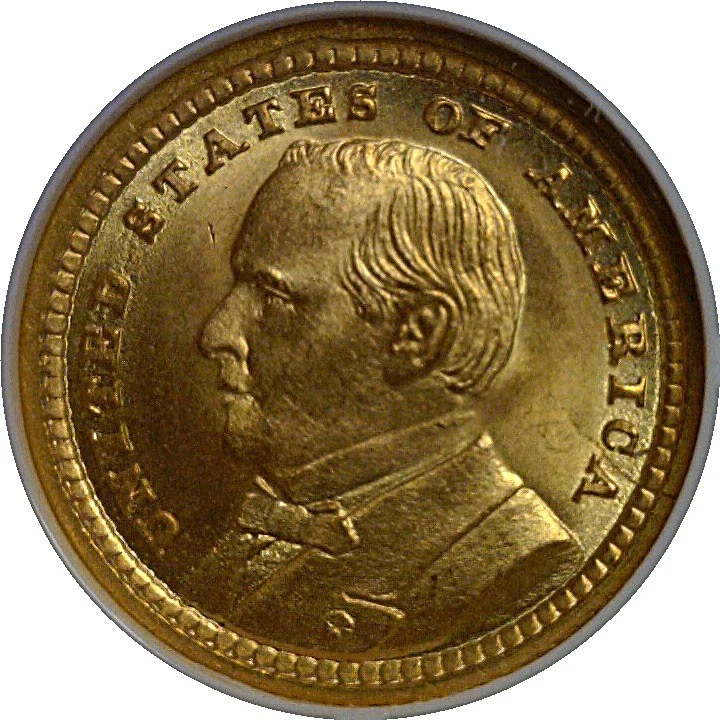 1903 $1 LA Purchase, McKinley Gold Commemorative  NGC MS-66  CAC - Image 2 of 3