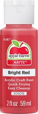 Apple Barrel Acrylic Paint in Assorted Colors 2 oz , 20501, Bright Red