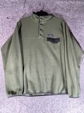 Patagonia Synchilla Snap T Mens Large L Vintage Pullover Fleece Green
