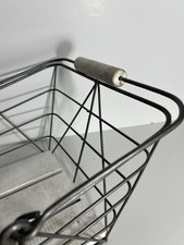 Rustic farmhouse-style wire and wood basket