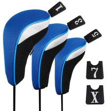 Andux Golf Wood Driver Headcovers With Interchangeable Numbered Tags, Set Of 3 _