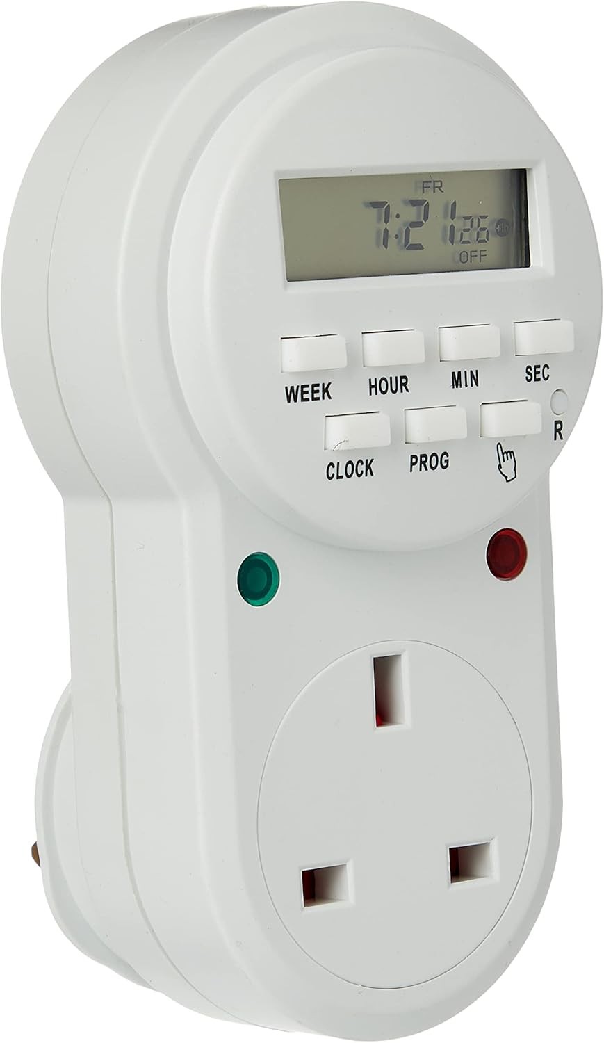 Electronic digital mains Timer Socket Plug-in with LCD Display 12/24 Hour 7 Day