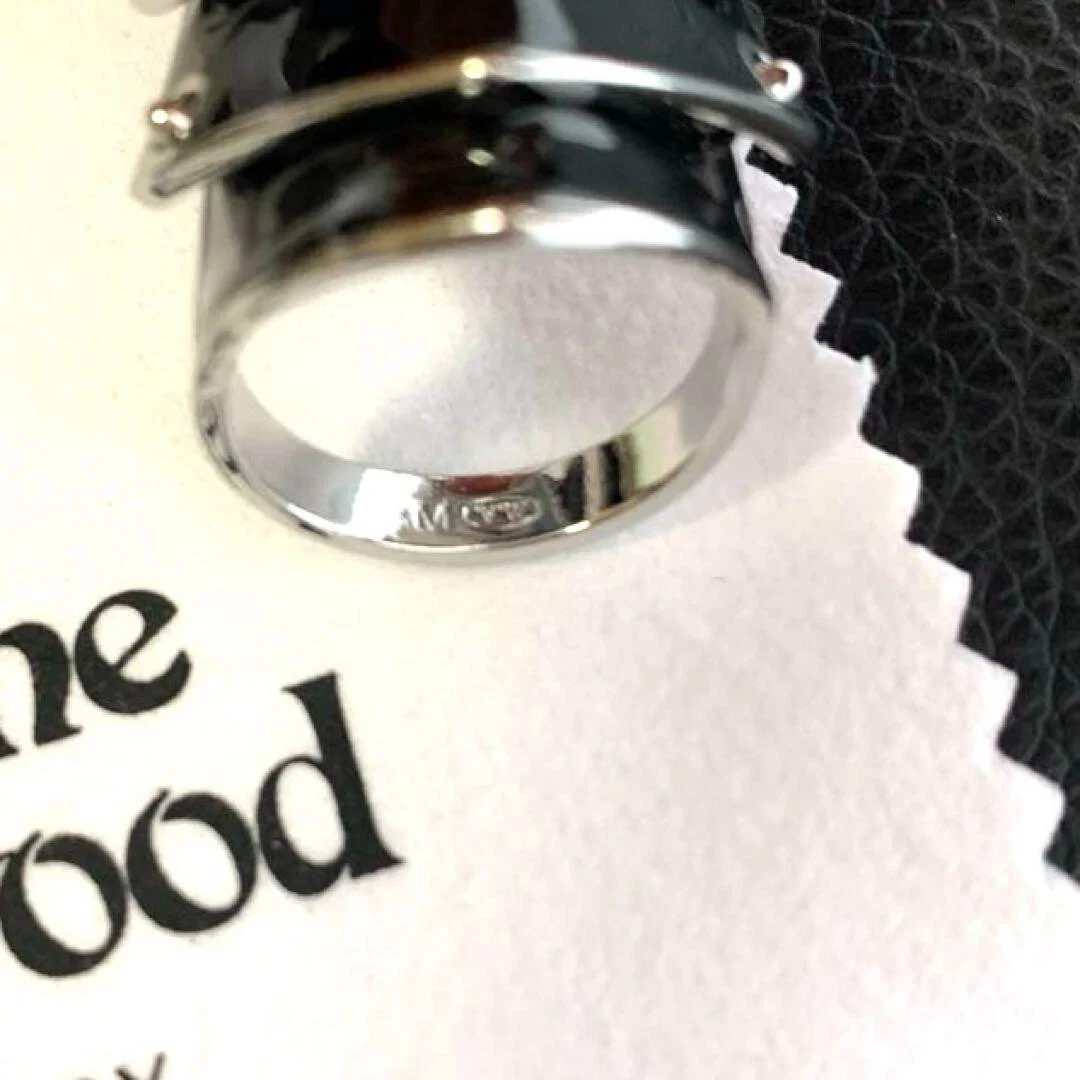 Authentic Vivienne Westwood ARTEMIS Armor Ring Black Size 6.5-7