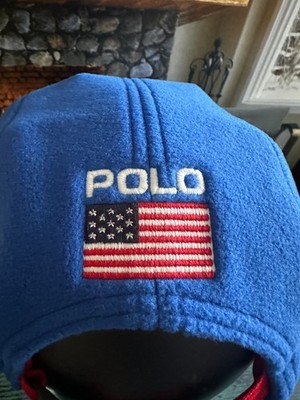 【希少】Polo by Ralph Lauren CAP USA製 90 ブルー 90s POLO SPORT Logo Cotton 6 Panel Cap 青 ポロスポーツ ロゴ 刺繍
