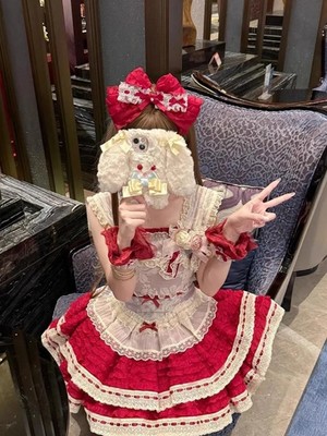 Japanese Sweet Lolita Kawaii Elegant Dress Women Princess Y2k Bow