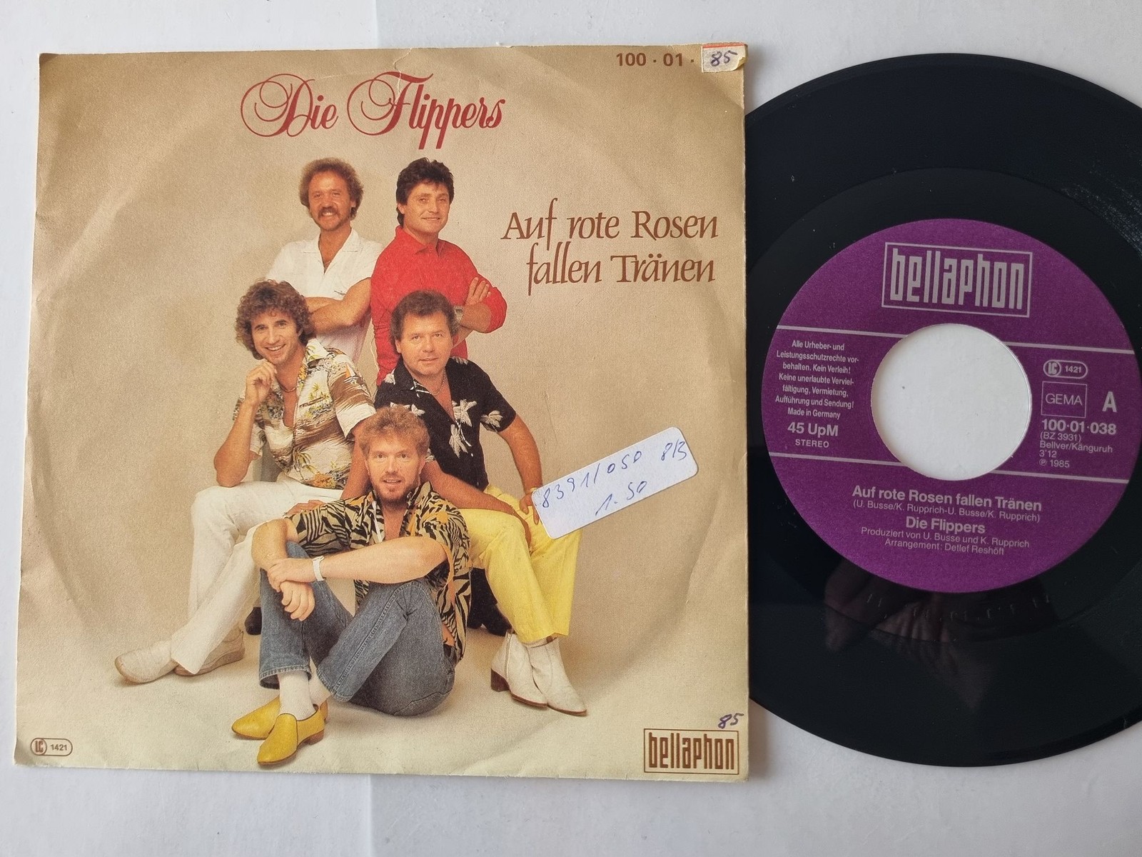 Die Flippers - Auf Rote Rosen Fallen Tränen 7'' Vinyl Germany