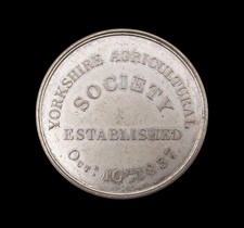 1837 YORKSHIRE AGRICULTURAL SOCIETY 45mm MEMBERS PASS MEDAL