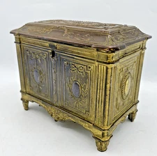 Large antique french Louis XVI style jewelry box 19th century