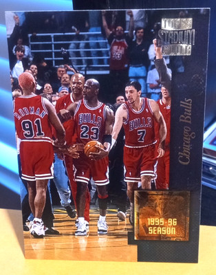 1995-96 Topps Stadium Club Golden Moments Chicago Bulls #GM3 - Jordan, Rodman