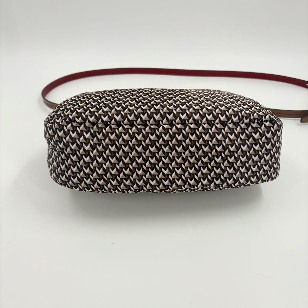 Roberta Pieri Brown Geometric Pattern Shoulder Ba… - image 7