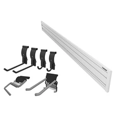 Husky Garage Slat Wall Starter Kit 7.28" PVC Hardware Included White (8-Piece)