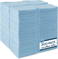 200 Pack Microfiber Cleaning Cloth, Bulk Towels for Home, Reusable Microfiber