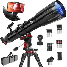 HETEKAN Telescope 90mm Aperture 900mm Refractor Phone Adapter