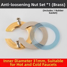 5x3.1x1.5cm Copper Stainless Steel Faucet Anti Loosening Nut with Rubber Gasket