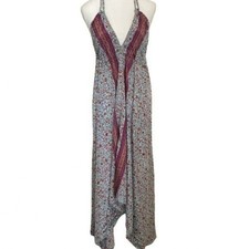 Floral Maxi Dress with Purple Accents