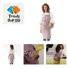 Versatile 100% Linen Apron - Perfect for Cooking, Gardening, and Art Projects