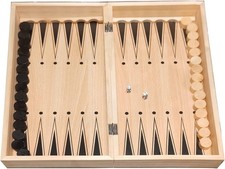 Nardi 3in1 Schach Backgammon Dame Spiel Schachspiel Brettspiel, Holz 39x39 Nardy