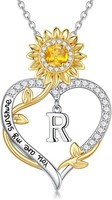 Sonnenblumen Halskette Damen Silber 18K WeißGold Zirkonia AnhäNger Geschenk FüR