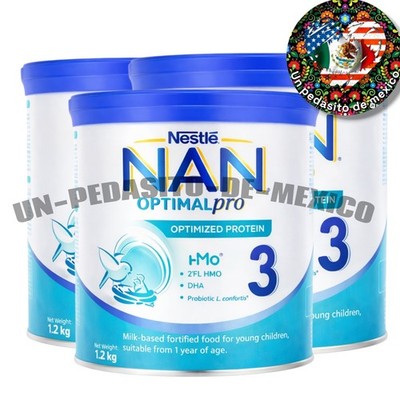  X3 INFANT FORMULA NAN 3 OPTIMAL-PRO 0-6 MONTHS  1.2Kg-42oz Formula for...