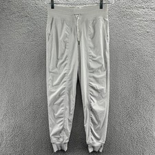 Lululemon Jogger Womens 6 Gray Yoga Gym Dance Studio Mid Rise Lined Jogger