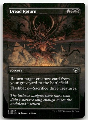 Dread Return (Borderless) #637 (NM) Commander Masters CMM Magic MTG