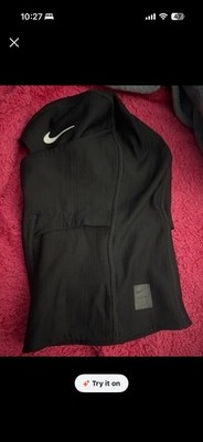 Nike Quilted Puffer Winter Ski Infinity Scarf Head Wrap Black