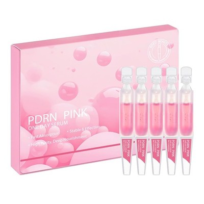 Salmon Dna Pdrn One Day Serum, Pink Peptide Skincare Ampoule for Face, Collagen,