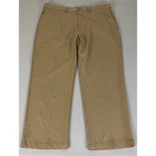 Haggar Dress Pants Size 42x29 Cool 18 Pro Classic Fit Men's Khaki Polyester