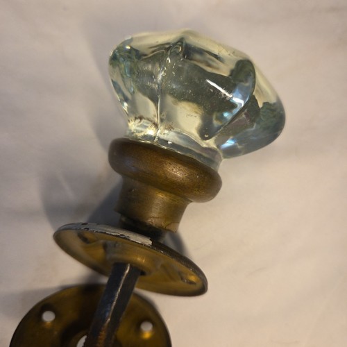 ART DECO 1930's GLASS DOORKNOBS SET Antique - Picture 8 of 10