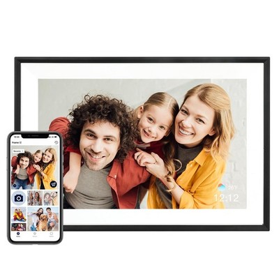 AEEZO Digitaler Bilderrahmen WiFi, 32GB 1280 * 800 IPS 10,1 Zoll Schwarz, Schwarz