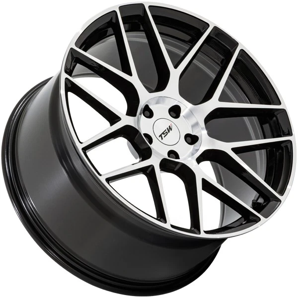 TSW TW002 Lasarthe 18x9.5 5x4.5" +40mm Black/Machined Wheel Rim 18" Inch Foto 2 de 4