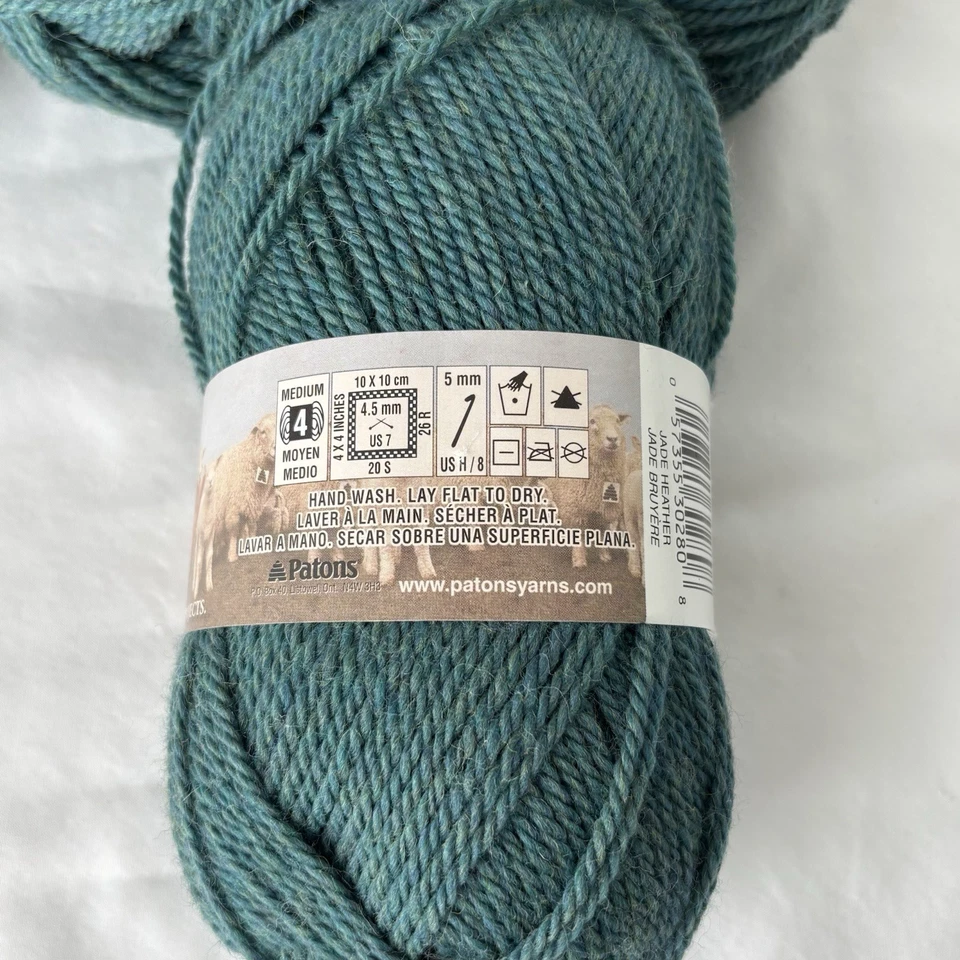 Patrons Classic Wool Jade Heather 77208 4 Skeins - Image 3 of 4