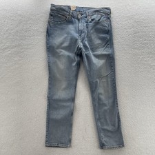 Levis Jeans Mens 34x32 Blue 511 Slim Fit Light Wash Flex Stretch Denim Grunge