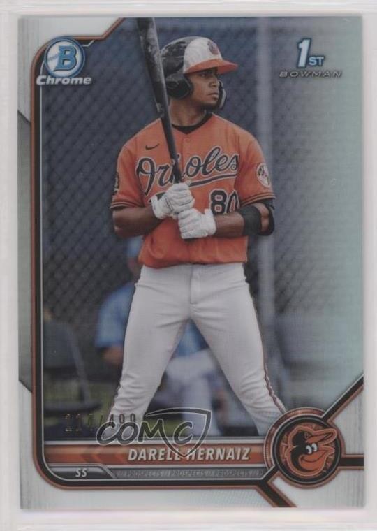 2022 Bowman Chrome Prospects Refractor 114/499 Darell Hernaiz #BCP-27 4z8