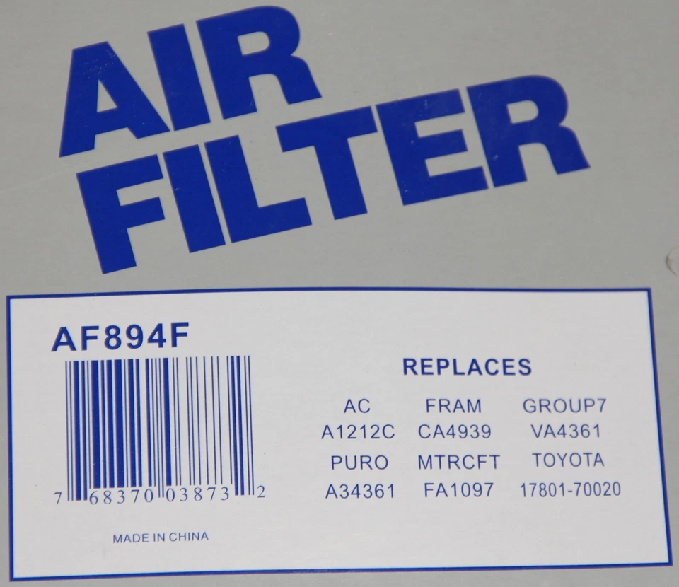 Filtro de aire AF894F para Honda Passport DX Isuzu Amigo Toyota Cressida 87-95 Foto 2 de 2