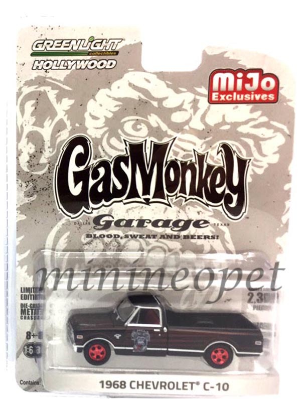 GREENLIGHT 51120 A GAS MONKEY GARAGE 1968 CHEVY C-10 PICK UP TRUCK 1/64  BLACK