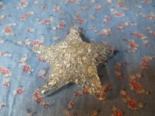 Fun Christmas Ornament Glass Star 2 3/4 Inch High Appear Unused