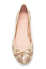 New KATE SPADE New York WALSY METALLIC GOLD BALLET FLATS size 9.5  228 