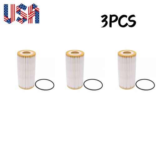 3PCS Engine Oil Filter for Volkswagen Audi A3 A4 A6 S3 TT Quattro