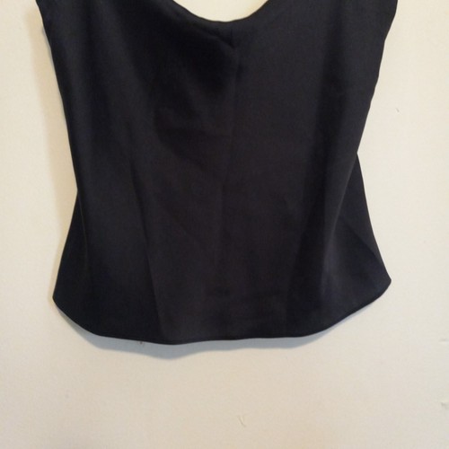 Express Black Satin Cowl Drape Neck Camisole-Small-Adjustable Straps-Party - Picture 4 of 10
